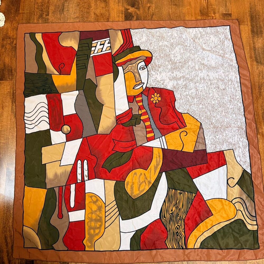 Vintage Funky Geometric Women's Square Scarf